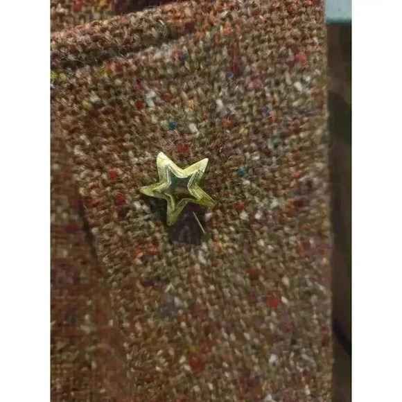 TGIF Women's Vintage Orange Wool Blend Blazer Size 7 Button Closure Y2K - Picture 9 of 10